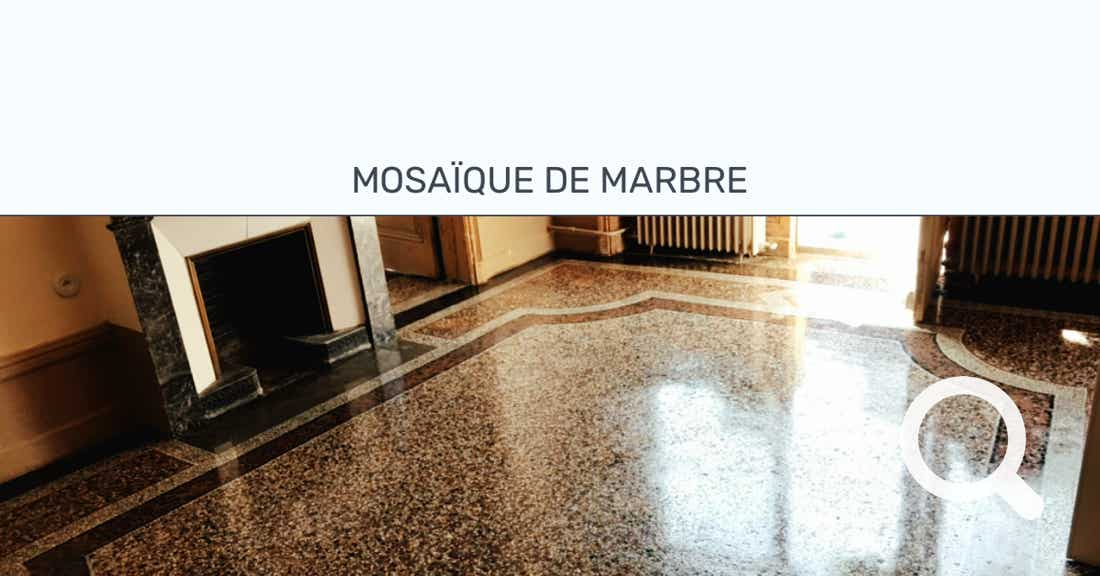 Poncer et traiter mosaique de marbre 