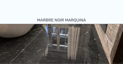 Poncer et traiter pierre naturelle marbre noir marquina