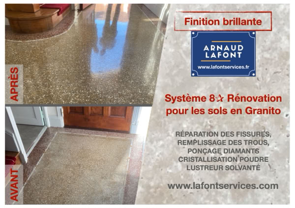 Granito Terrazzo poncage cristallisation