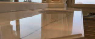 rénovation et cristallisation vasques en marbre