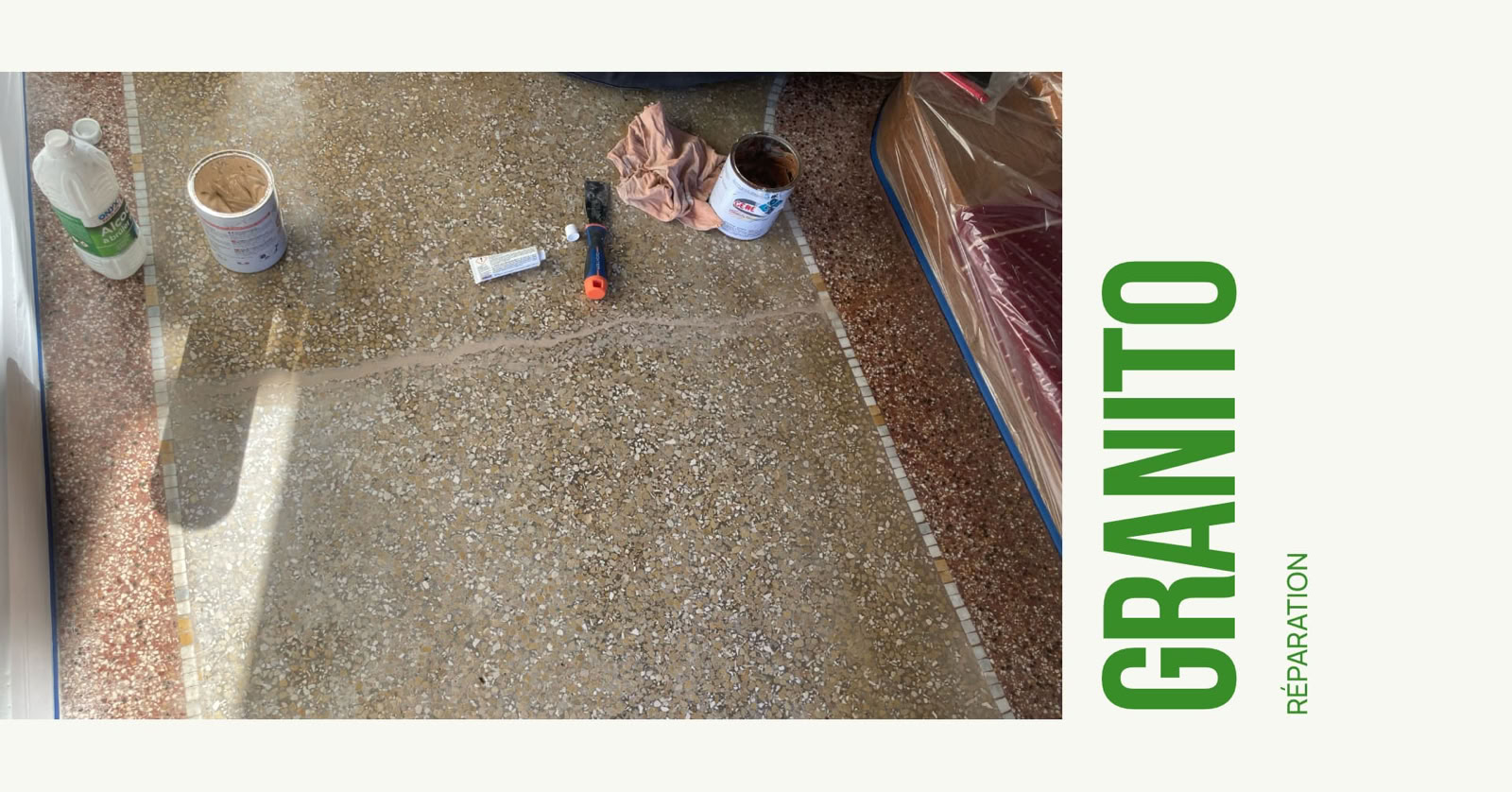 Granito Terrazzo poncage cristallisation