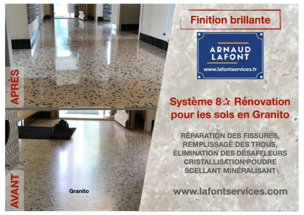 Granito Terrazzo poncage cristallisation