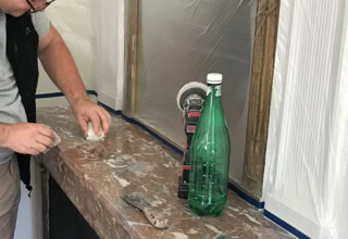 Services de ponçage et de cristallisation de marbre