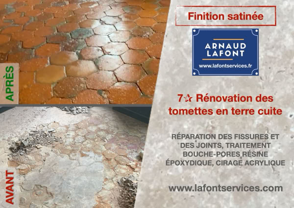 Décapage tomettes en terre cuite auvergne rhone alpes