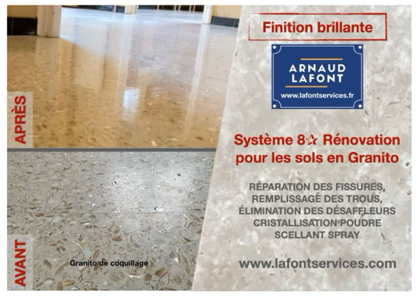 Granito Terrazzo poncage cristallisation
