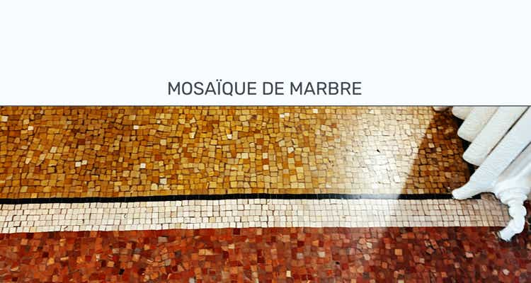 Poncer et traiter mosaique de marbre 