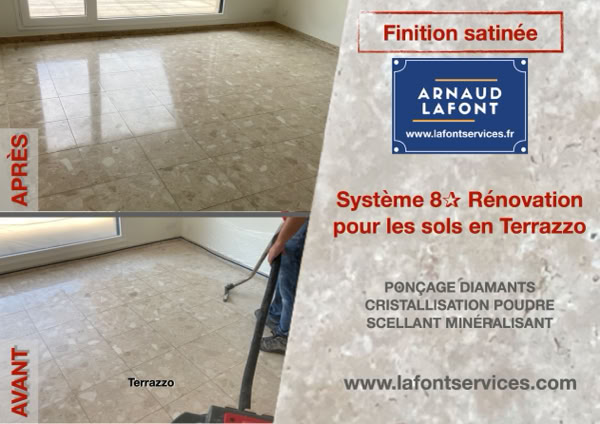 Granito Terrazzo poncage cristallisation