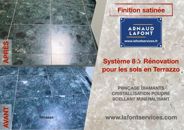 Granito Terrazzo poncage cristallisation