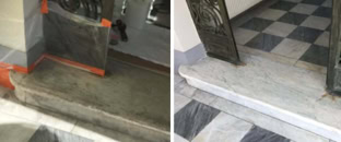 Escaliers Poncage et cristallisation