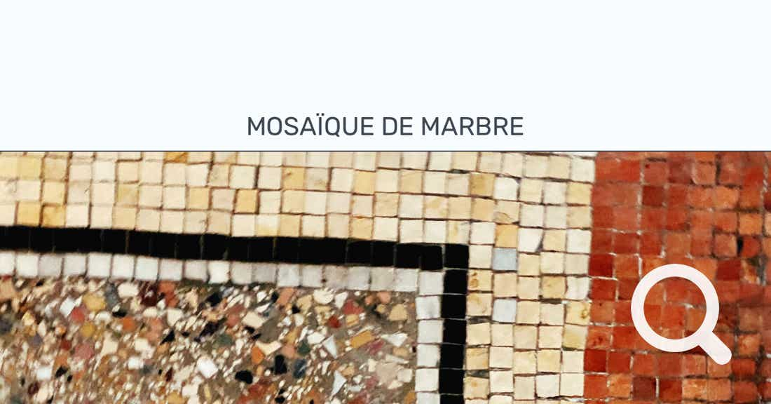 Poncer et traiter mosaique de marbre 