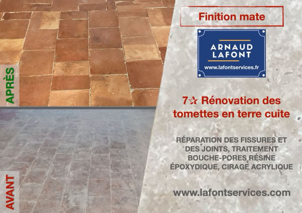 Décapage tomettes en terre cuite auvergne rhone alpes