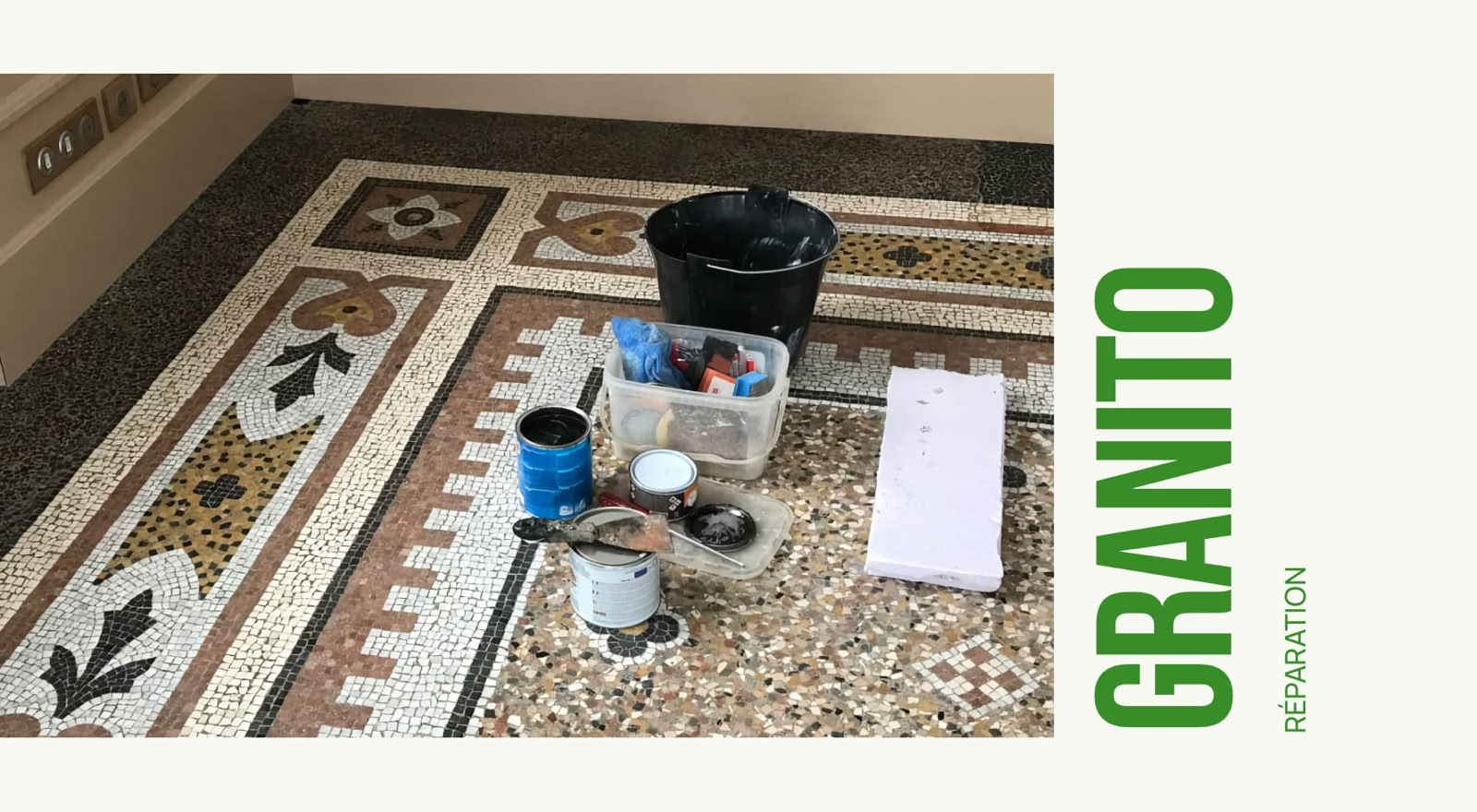Granito Terrazzo poncage cristallisation