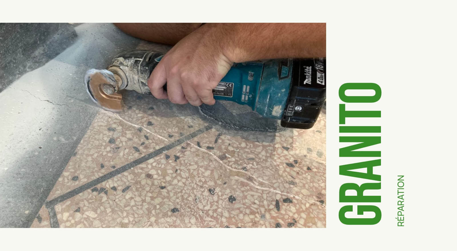 Granito Terrazzo poncage cristallisation