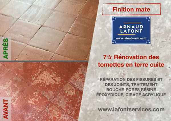 Décapage tomettes en terre cuite auvergne rhone alpes