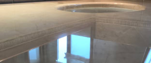 rénovation et cristallisation vasques en marbre