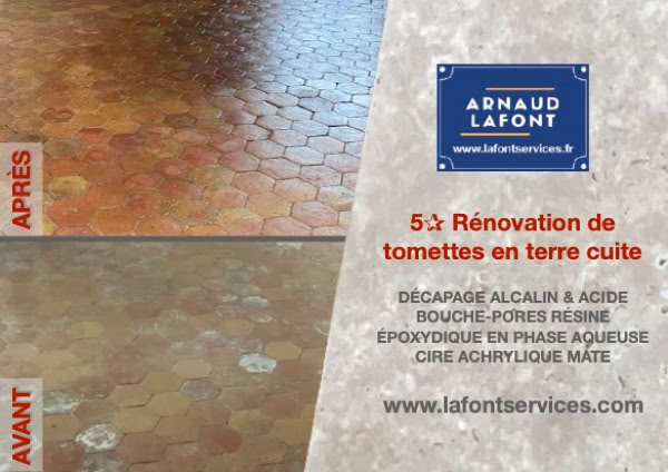 Décapage tomettes en terre cuite auvergne rhone alpes